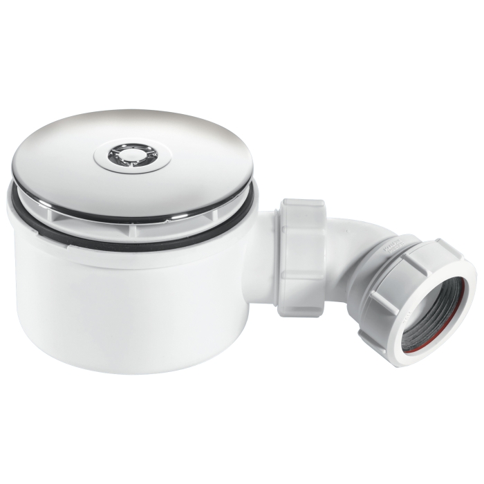 McAlpine ST90CB10-70 90mm Shallow Shower Trap 70mm High Chrome Plated Brass