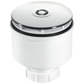 McAlpine ST90CB10-V 90mm Vertical Shower Trap Chrome Plated Brass