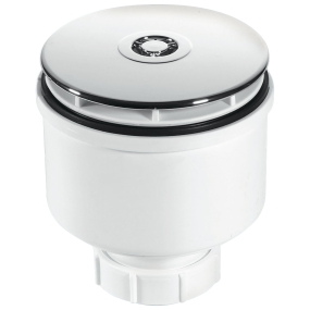 McAlpine ST90CP10-V 90mm Vertical Shower Trap Chrome Plated Plastic
