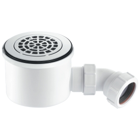 McAlpine ST90CPB-P-HP2  90mm Hi-Flow Shower Trap Chrome Plated Brass Petal