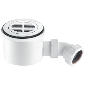 McAlpine ST90CPB-S-HP2  90mm Hi-Flow Shower Trap Chrome Plated Brass Slotted
