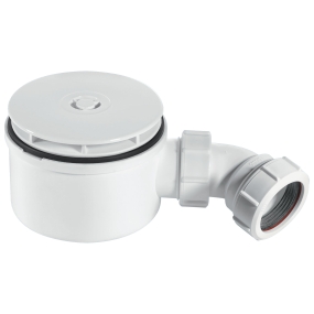 McAlpine ST90WH10-70 90mm Shallow Shower Trap 70mm High White Plastic