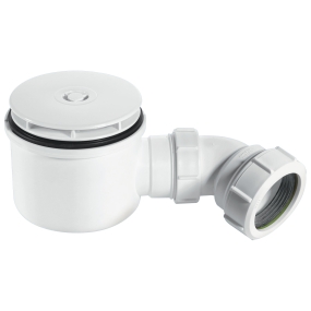 McAlpine ST90WH10-HP 2" 90mm Hi-Flow Shower Trap White Plastic