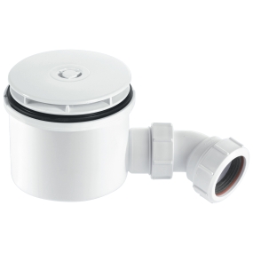 McAlpine ST90WH10-HP2  90mm Hi-Flow Shower Trap White Plastic