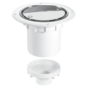 McAlpine TSG2SS 75mm Water Seal Gully With Vertical Outlet For Sheet Flooring Polished Stainless Steel