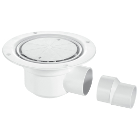McAlpine TSG50WH 50mm Water Seal Gully With Horizontal Outlet For Sheet Flooring White Plastic