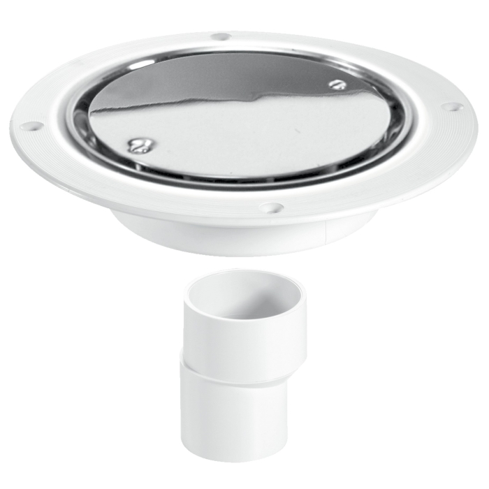 McAlpine USG2SS Untrapped Gully With Vertical Outlet For Sheet Flooring Polished Stainless Steel