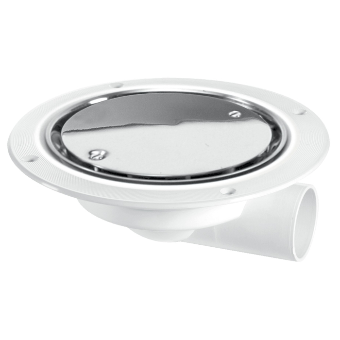 McAlpine USG3SS Untrapped Gully With 1.25" Horizontal Outlet For Sheet Flooring Polished Stainless Steel