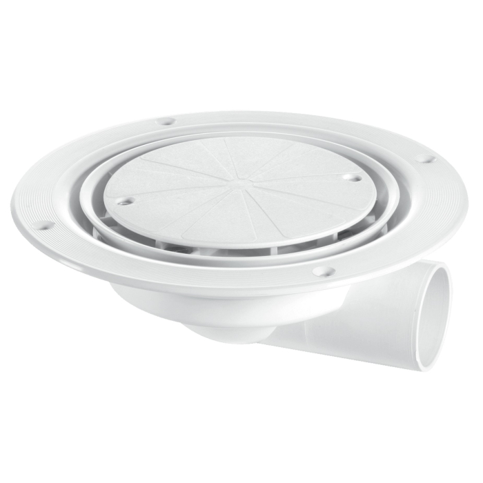 McAlpine USG3WH Untrapped Gully With Horizontal Outlet For Sheet Flooring White Plastic