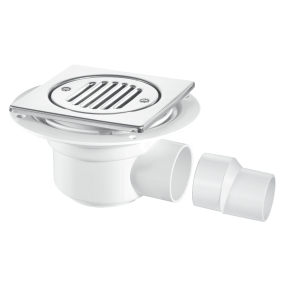 McAlpine VSG52T6SS Two-piece Valve Shower Gully For Tiled Or Stone Floors Polished Stainless Steel