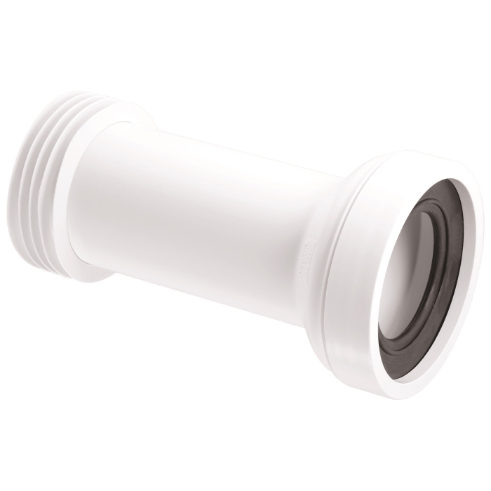 McAlpine WC-CON2 Straight Adjustable Length Rigid WC Connector 4"/110mm