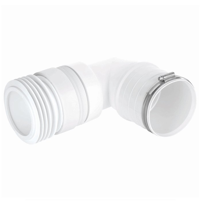 McAlpine WC-CON8F-BTW Long 90 Degree Back To Wall Flexible WC Connector 4"/110mm