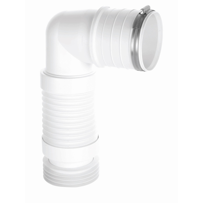 McAlpine WC-CON8F18-S-BTW Short 90 Degree Back To Wall Flexible WC Connector 3.5"/90mm