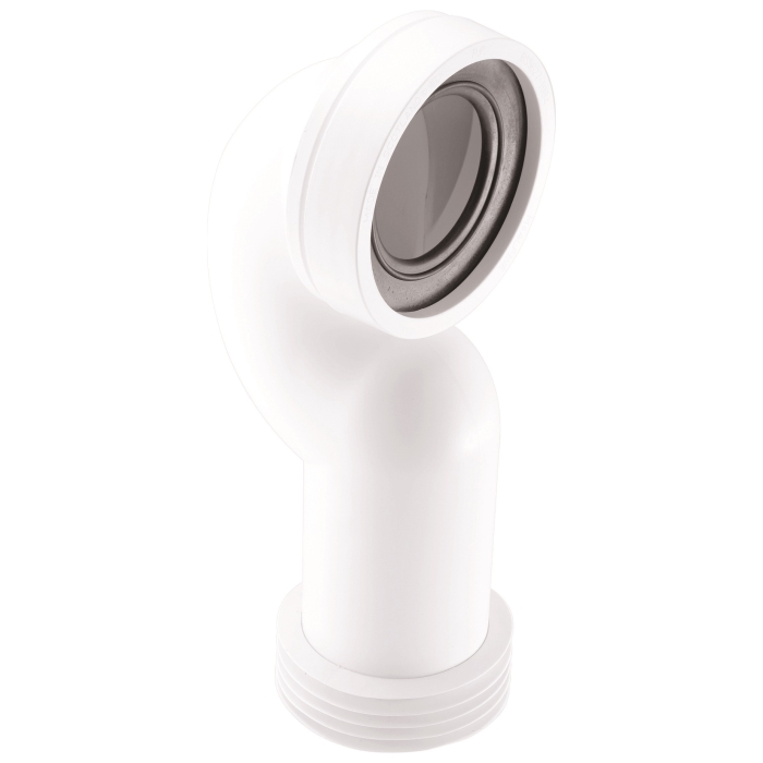 McAlpineWC-CONQ 90 Degree Space Saving Bend Adjustable Length Rigid WC Connector 4" 11059;/110mm