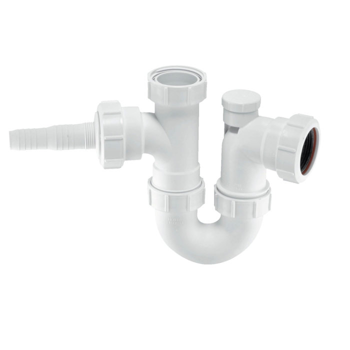 Mcalpine WM2V Anti Syphon Sink Trap With Domestic Appliance Nozzle