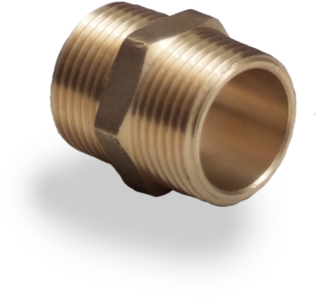1" Brass Hex Nipple