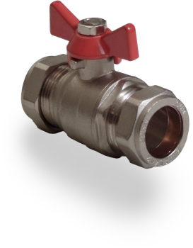 22mm Butter Fly Valve Red Handle