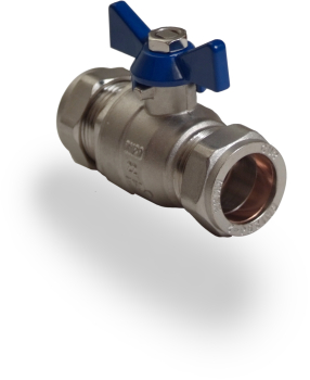22mm Butter Fly Valve Blue Handle