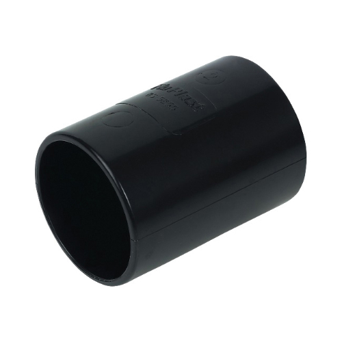 Solvent ABS Straight Coupling 40mm Black