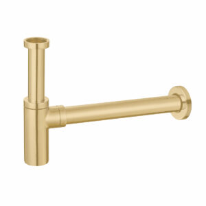 PM Minimalist Basin Bottle Trap Brushed Brass