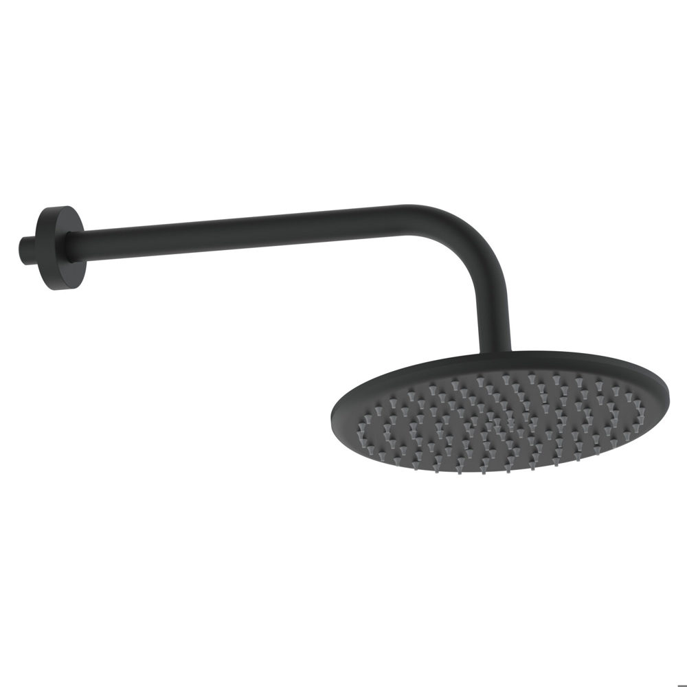 Cora Shower Arm & Head Round Black