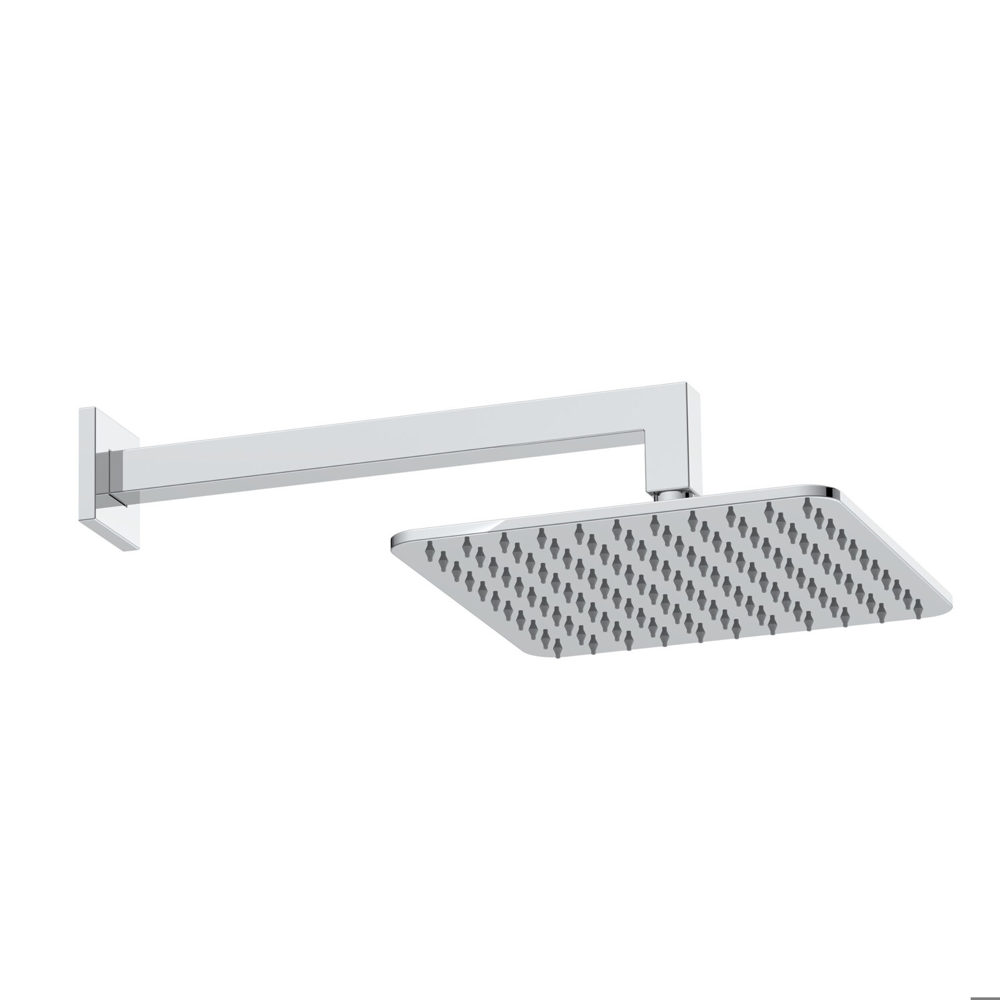 Cora Shower Wall Arm & Head Square Chrome