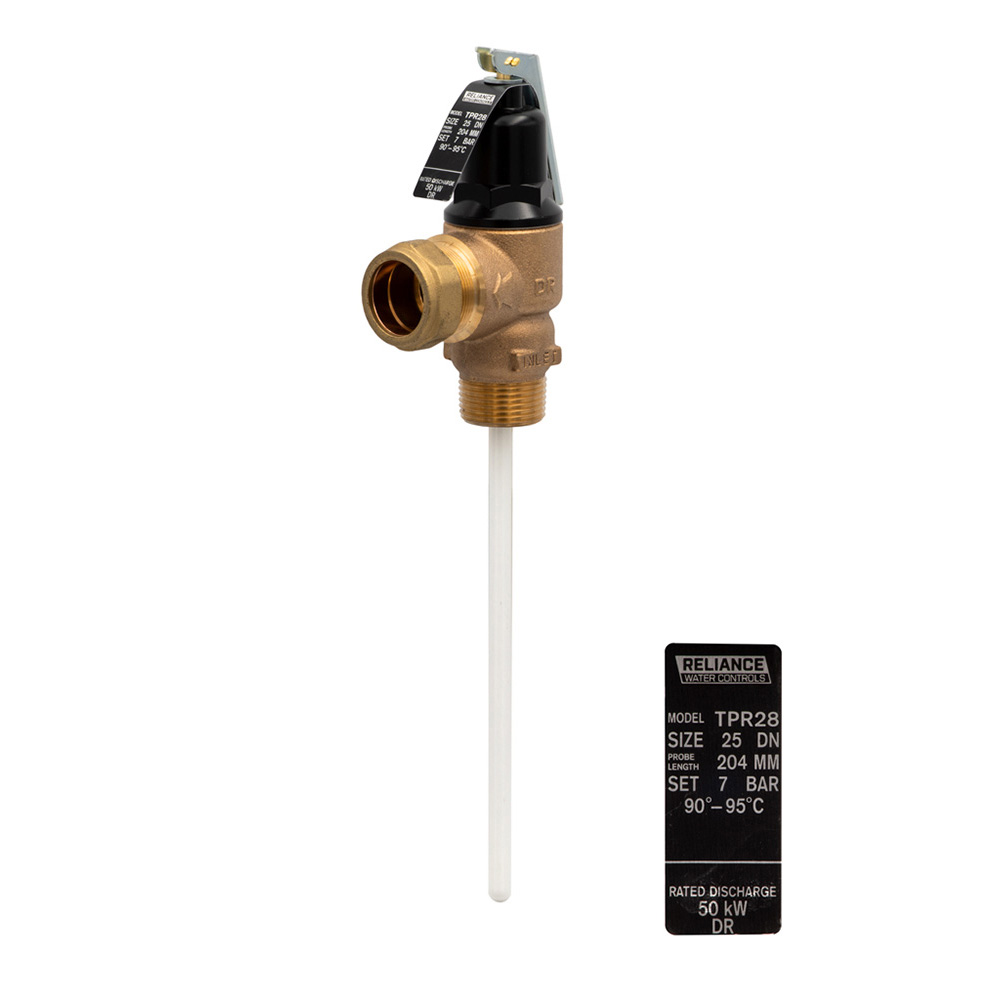 Reliance RWC TPR28 Pressure & Temperature Relief Valve 7 Bar PTEM100050