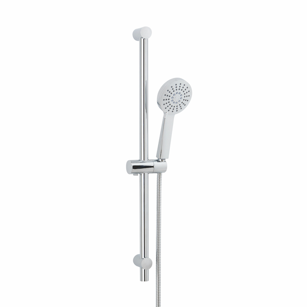 PM Shower Slide Rail Kit with Adjustable Mounting brackets and Chrome Handset
