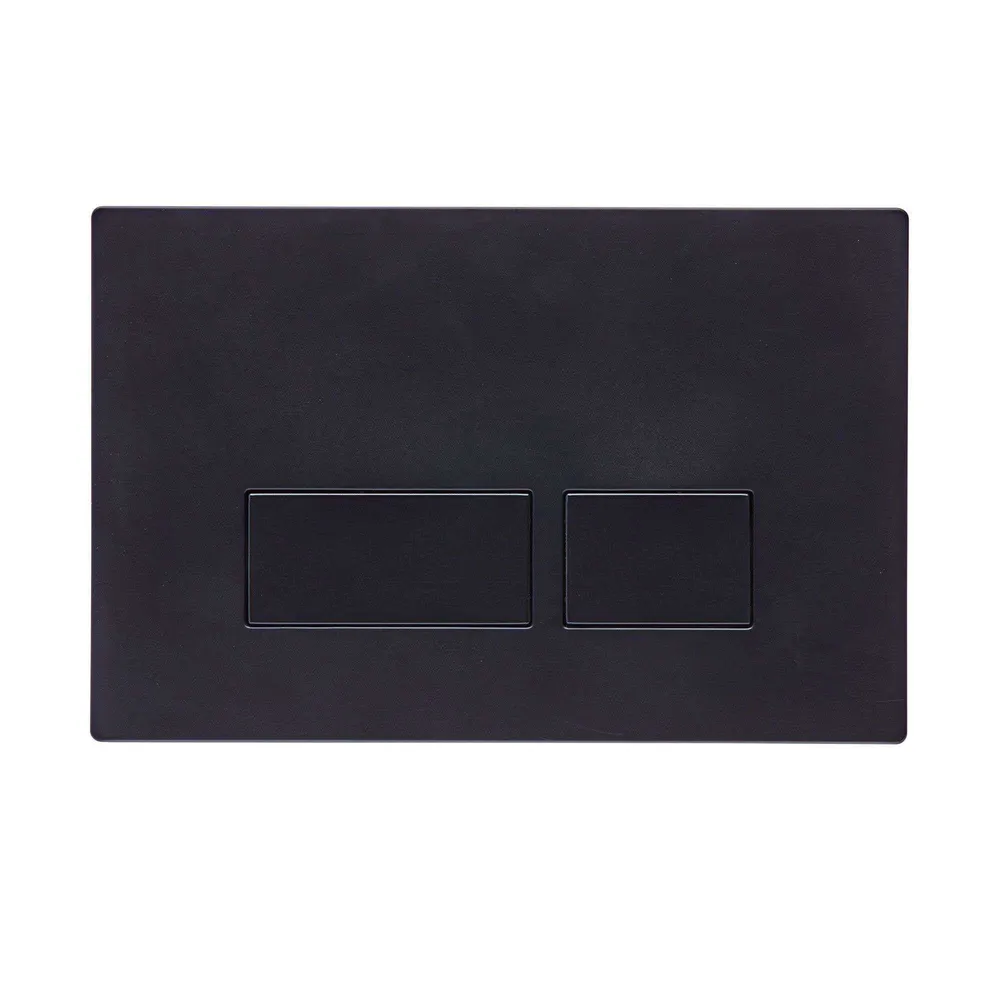 Roper Rhodes Plaza Square Dual Flush Plate - Black