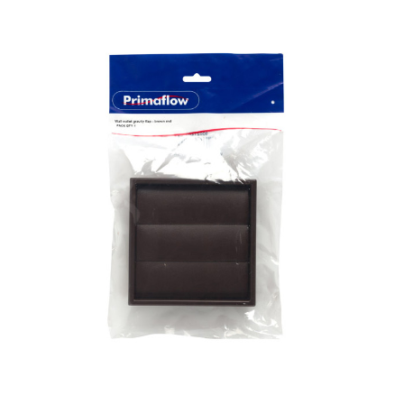 PM 4" External Gravity Flap Brown Vent