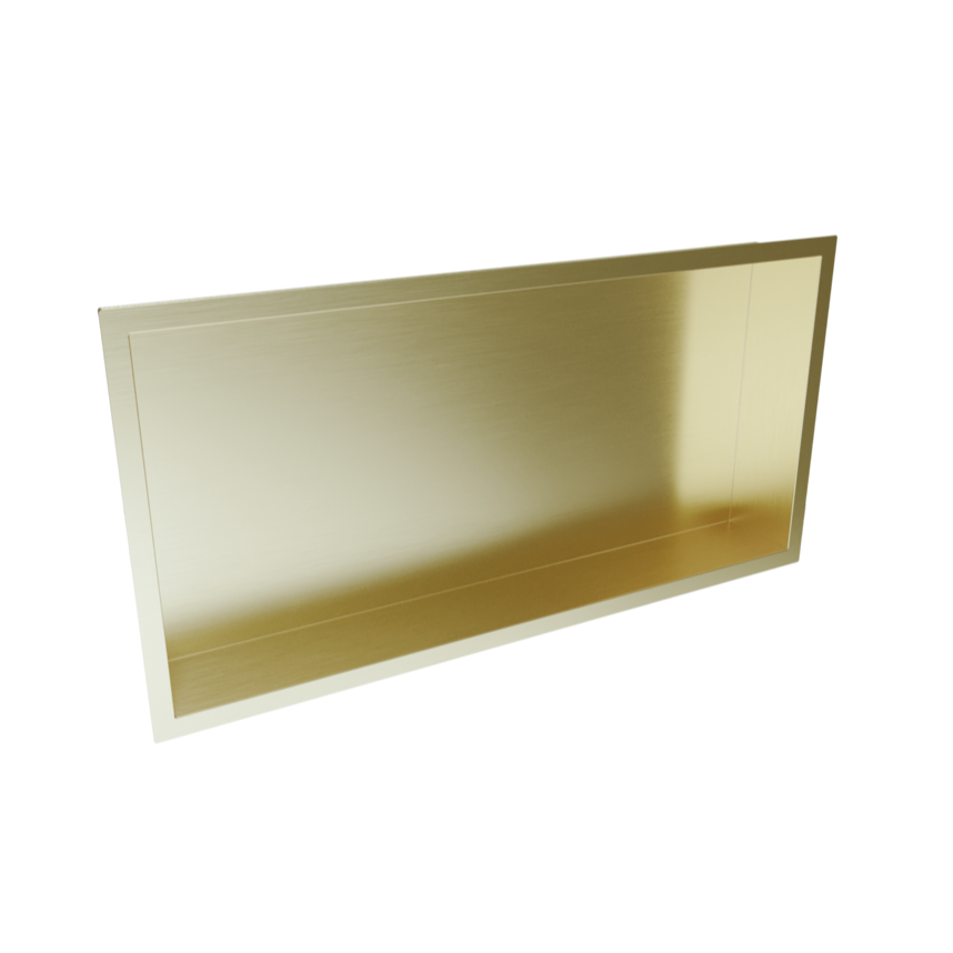 PM Inset Shower Niche 600mm x 300mm Brushed Brass