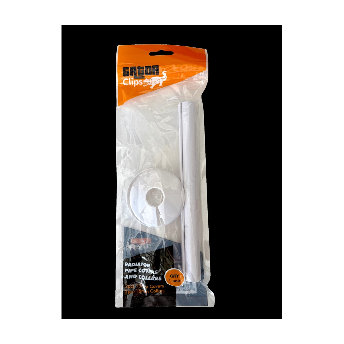 Gator Radiator Pipe Cover & Collar Set White
