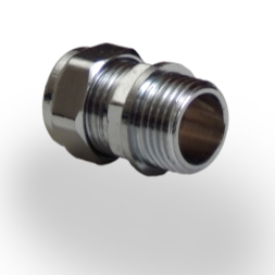 PM 15mm x 1/2" Chrome Compression Male Straight