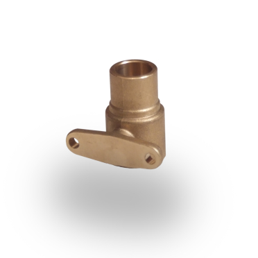 PM 15mm x 1/2" Endfeed Straight Wall Plate Elbow
