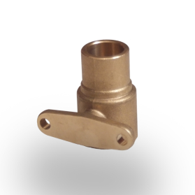 PM 15mm x 1/2" Endfeed Straight Wall Plate Elbow