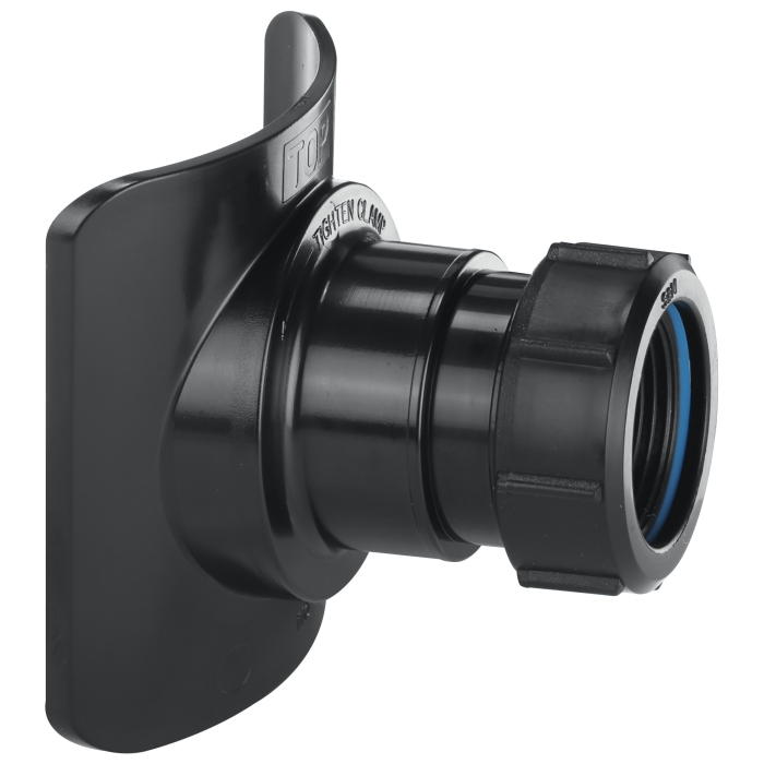 McAlpine BOSSCONN110T-BL 4" (110mm) x 1.5" Boss Connector Black