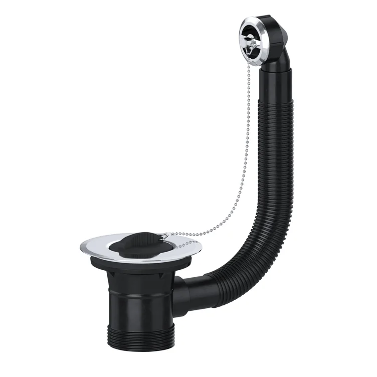 Viva Sink Combination Waste c/w Black Plug & Chain Round Overflow