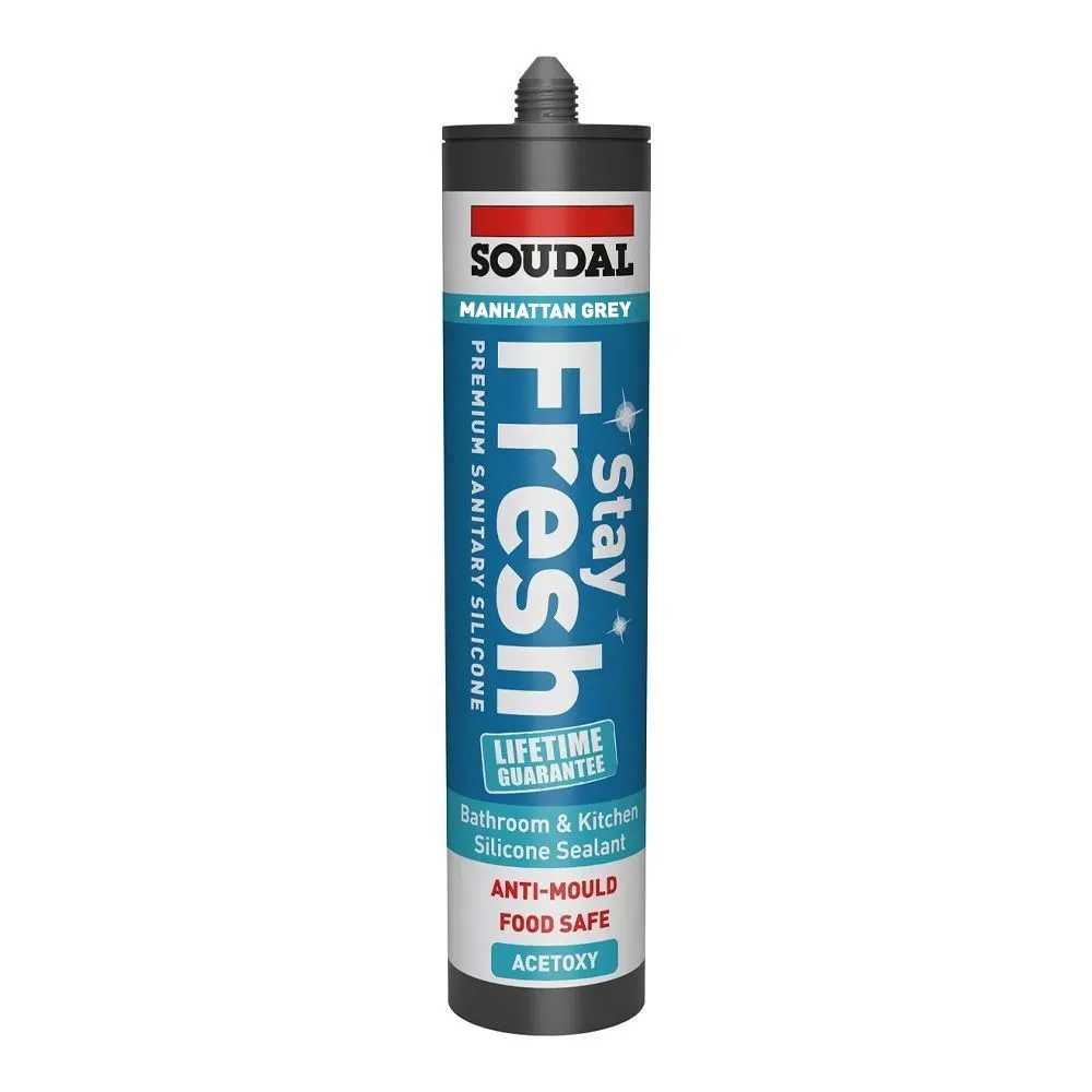 Soudal Stay Fresh Silicone Manhattan Grey 290ml