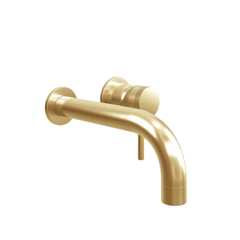 Cora Wall Mounted Basin Tap Brushed Brass