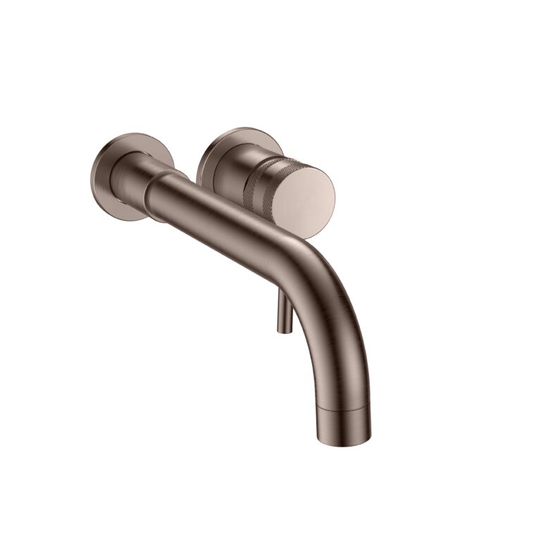 Cora Wall Mounted Basin Mixer Tap Brushed Bronze
