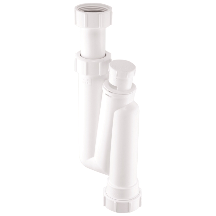 McAlpine OBT1V Offset Pedestal Basin Trap 1.25" Anti Syphon