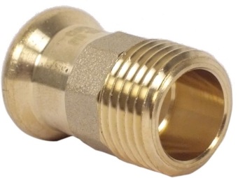 Pressfit Gas 15mm X 1/2" Male Iron Coupler