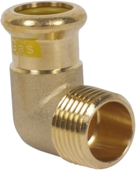 PRESS FIT GAS 15mm x 1/2" Male Iron Elbow