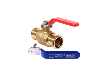22MM PRESS FIT Lever Ball Valve With Red & Blue Handle