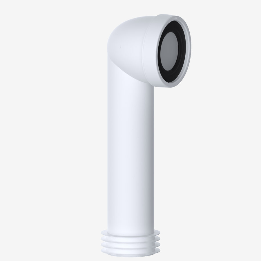 Viva 90 degree Bend Long Tail WC Pan Connector
