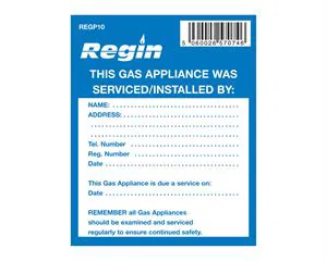 Regin  Gas Appliance Serviced Sticker (8)
