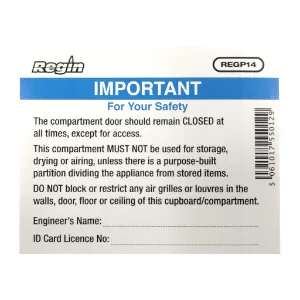Regin  Discreet White Warning - Compartment Sticker (8)