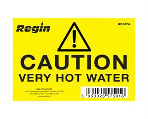 Regin  Caution Very Hot Water Sticker (8)