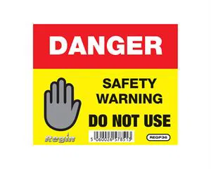 Regin  Danger Do Not Use Sticker/Tag (8)