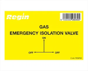 Regin  Gas Isolation Valve Sticker (8)
